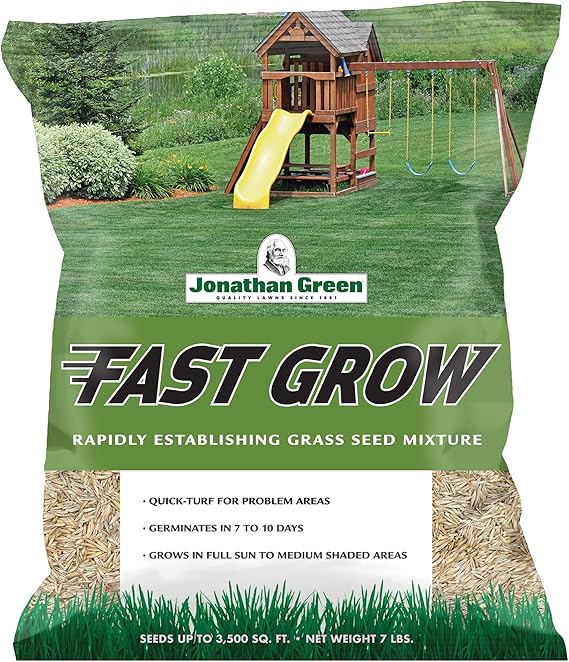 Jonathan Green (10840) Fast Grow Grass Seed - Cool Season Lawn Seed (7 lb)