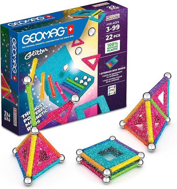Geomag - Glitter Panels Recycled, 534, White