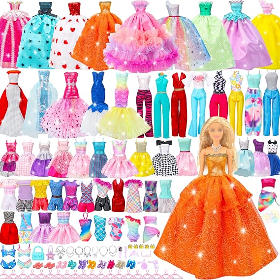 Style Shine 90 PCS Doll Clothes and Accessories Set Toys for 11.5 inch Doll
