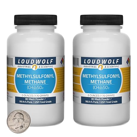 Methylsulfonyl Methane / 12 Ounces / 2 Bottles / 99.9+% Pure / 80 Mesh Powder