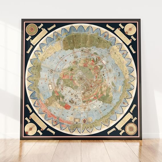 Historic Map - Map of the World, 1587, Urbano Monte - Vintage Wall Art - 24in x 24in