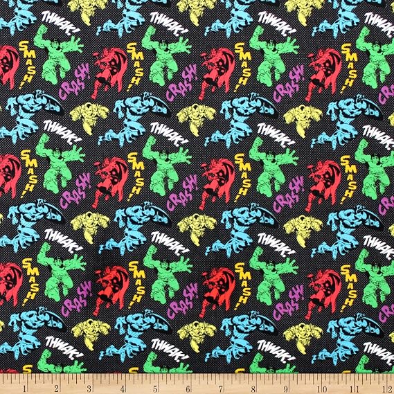 Eugene Textiles Marvel Avengers Unite Avengers Unite Black Quilt Fabric by the Yard, Black