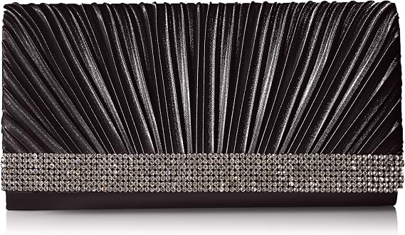 Jessica McClintock Women's Chloe Satin Rhinestone Evening Clutch