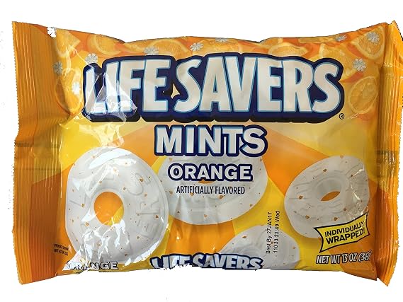 Life Savers Orange Mints - 13 oz bag - Individually Wrapped