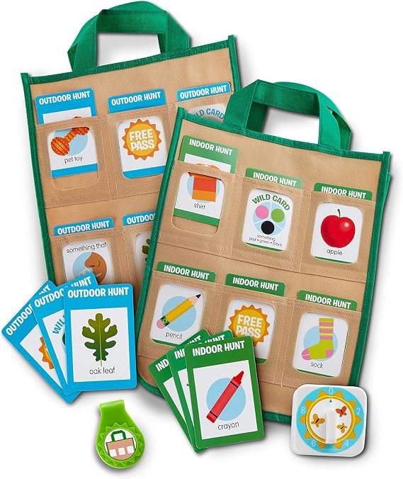 Melissa & Doug Lets Explore Indoor/Outdoor Scavenger Hunt Play Set 80 Double-Sided Cards