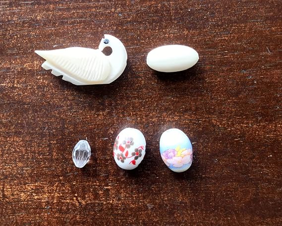 Set of 5 Tuning Bead Manka for Sitar Beautiful Hand carved Bone and designer