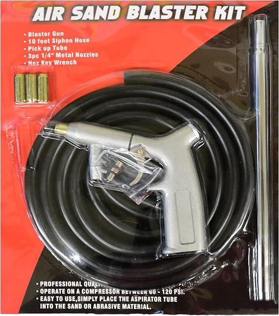 Air Sand Blaster Kit Complete Kit Hose Nozzle Set