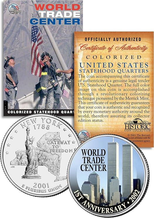 WORLD TRADE CENTER 1st Anniversary 9/11 New York State Quarter U.S. Coin WTC
