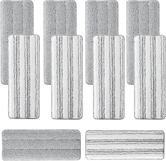 10 Pack Mop Replacement Pads for Joymoop, 13 x 4.9 in Refills