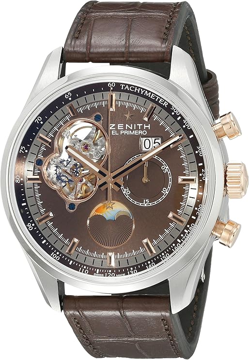 Zenith Men's 5121614047.75C El primero Analog Display Swiss Automatic Brown Watch