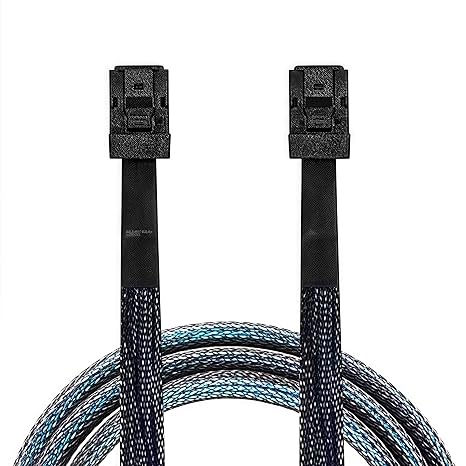SFF-8643 to SFF-8643 4i Mini SAS HD Internal Cable 0.5m, SAS-3 12Gbps