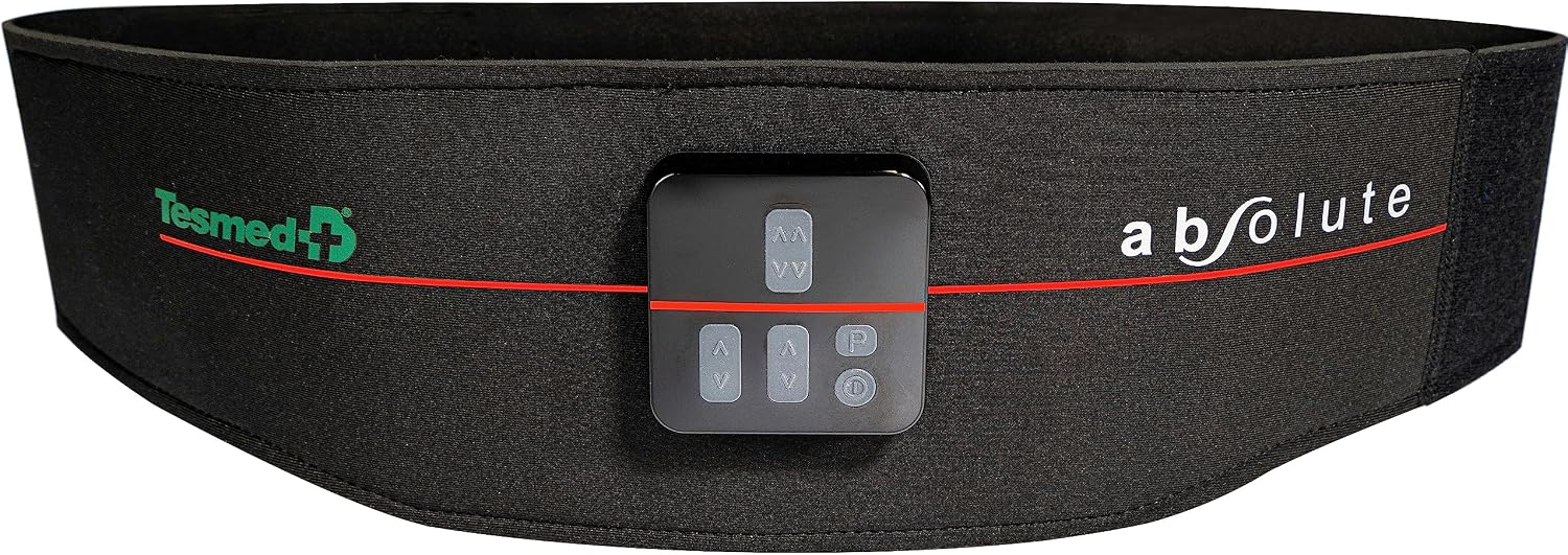 TESMED ABSOLUTE Belt for central and lateral abdominal electrostimulation, 15 programs, Unisex, Rechargeable, Made in Italy