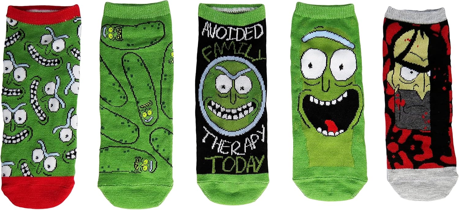 Rick and Morty Womens Ankle-No Show Socks 5 Pair Pack