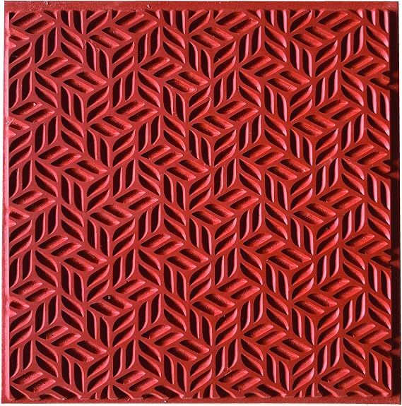 CERNIT CE95029C - Texture Plates for Modelling Clay - Rubber, Polymer Clay - Effects and reliefs Stairs Block - Format 9x9 cm - Manufactured in Belgium