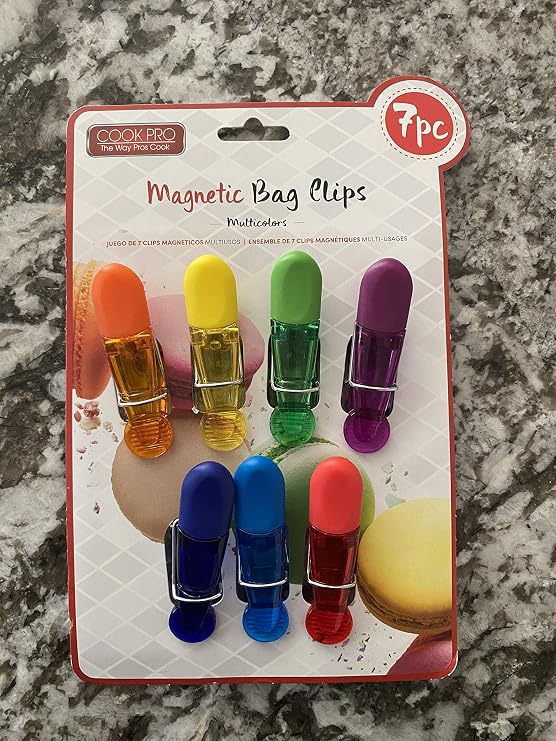 Cook Pro Bag Magnet Clips, 6 Pc, Rainbow