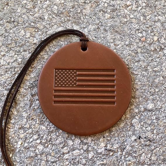 Air Flair | Leather Car Air Freshener | Old Glory | American Flag (Leather Scent)