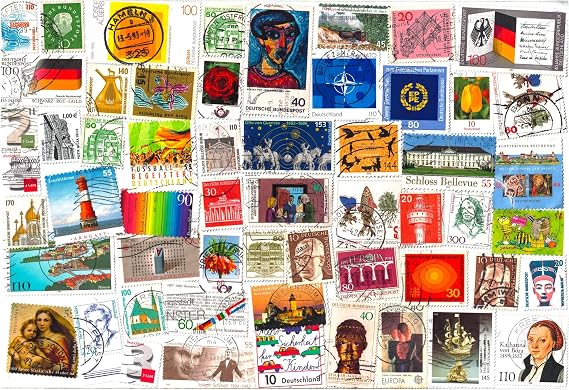 1000 Stamps from Germany (East, WEST, Federal) Mixed Philately Used Postage Stamps Off Paper