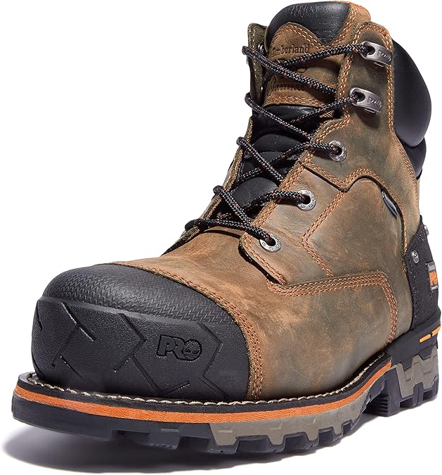 Timberland PRO Men's 6" Boondock Comp Toe WP Ins Industrial Work Boot, Brown-2024 New, 8.5