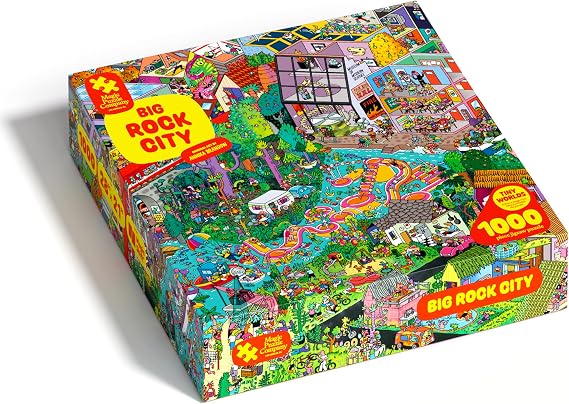Big Rock City 1000-Piece Puzzle by The Magic Puzzle Company Series 4 | Original handmade art filled with tiny details. Mind-blowing magical ending. Dozens of hidden secrets. No AI. No puzzle dust.