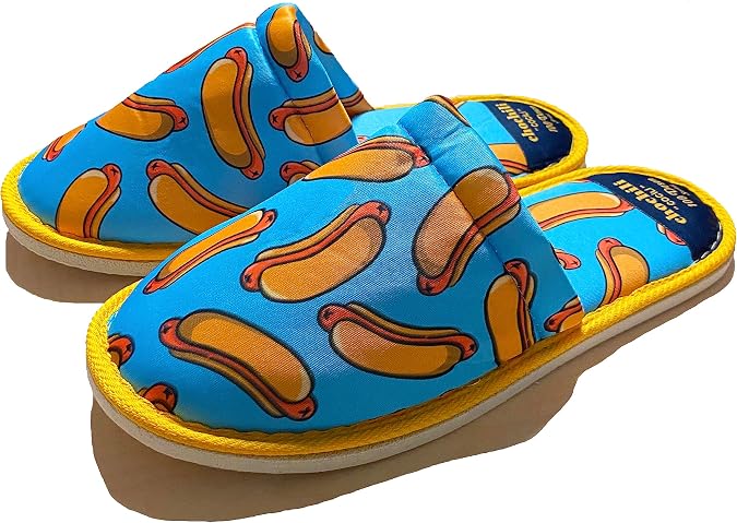 Unisex Hot Dog Desenli Yumuşak Tabanlı Ev Terliği(38-39)