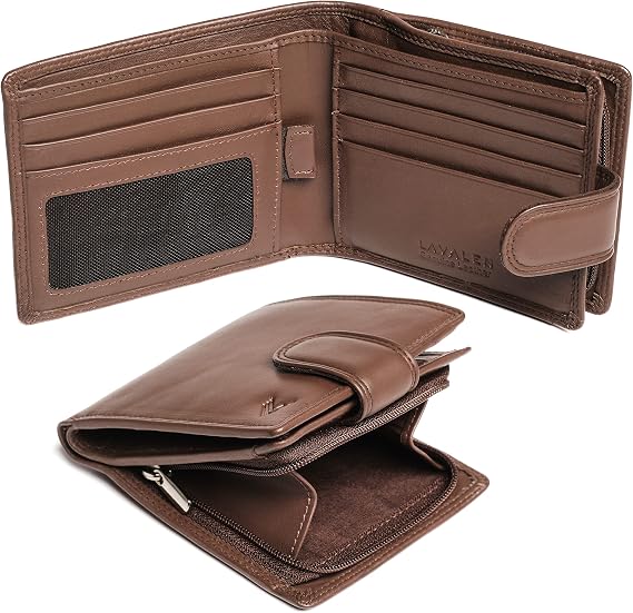 Wallet for Men UK Genuine Leather RFID Mens Wallet Coin Pocket