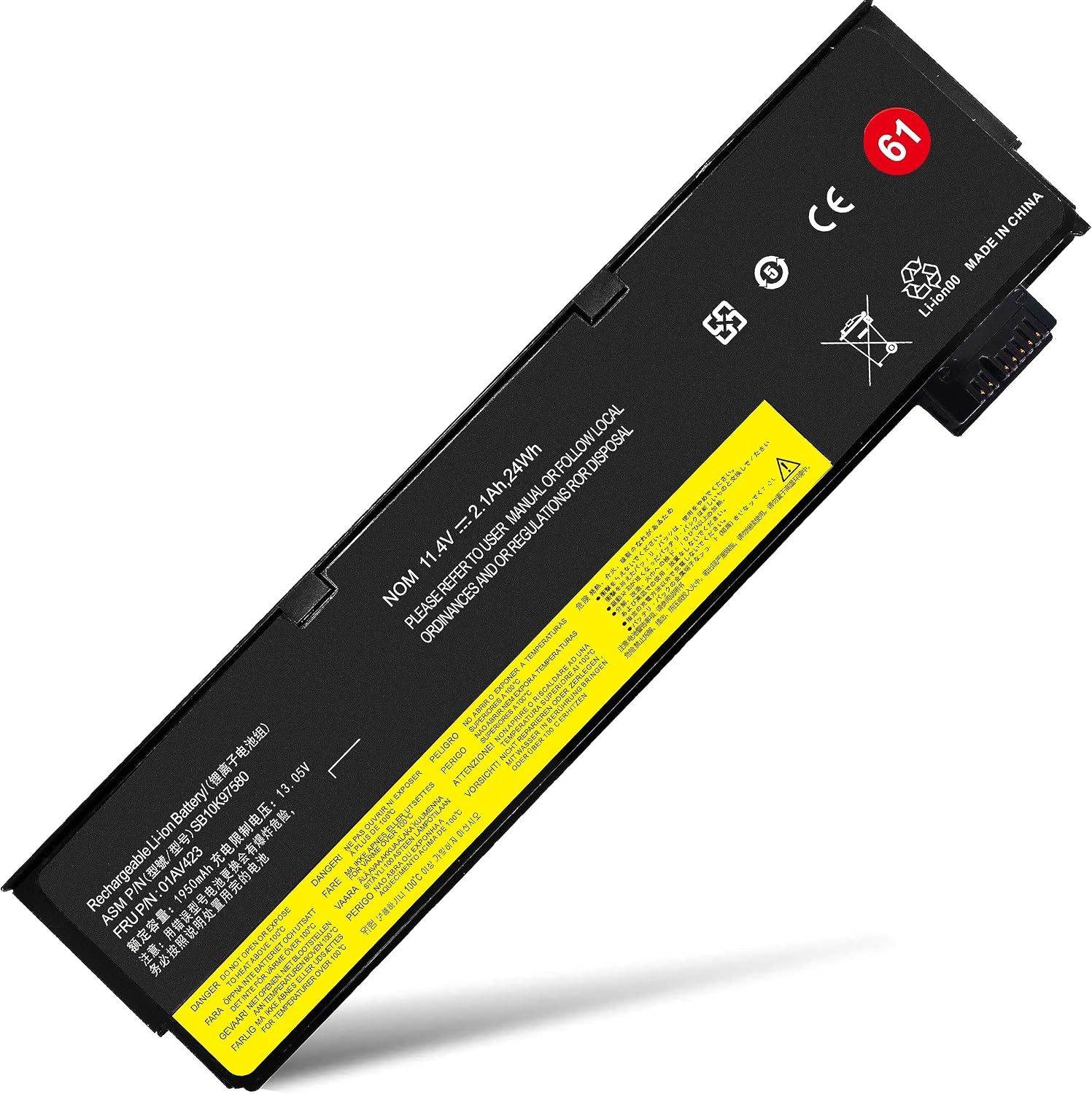 SB10K97580 Battery 01AV422 11.4V 24WH 01AV423 for Lenovo ThinkPad A475 A485 T470 T570 T480 T580 P51S P52S TP25 Series 01AV424 01AV452 01AV490 SB10K97579 SB10K97597 61