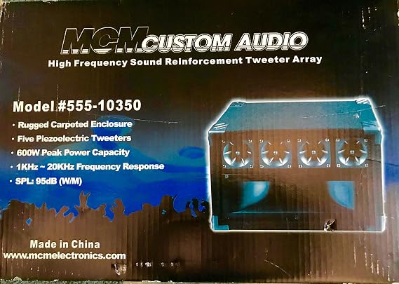 Mcm Custom Audio Tweeter Array, 1-20Khz, 600W - 555-10350