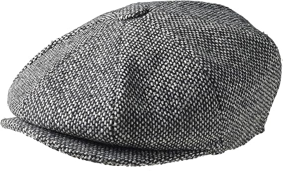 PEAKY BLINDERS 8 Piece 'Newsboy' Style Flat Cap -Tweed Wool Fabric Variations