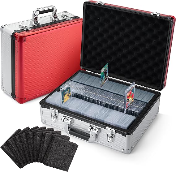 FunGuys Toploader Storage Box, Sports Card Storage Case, Top Loader Card Storage, Top Loader Storage Boxes, Trading Card Case Holds 600+ Card, One Touch Card Holder