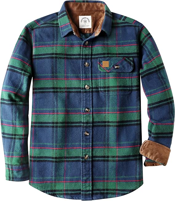 Dubinik 13 oz Ultra Heavyweight Flannel Shirt for Men Button Down Plaid