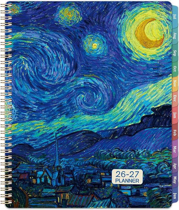 2026-2027 Planner - 9" x 11" Weekly and Monthly Academic Planner 2026-2027 from JUL. 2026 to JUN. 2027, 26-27 Academic Planner with Monthly Tabs, Twin-Wire Binding, Inner Pocket
